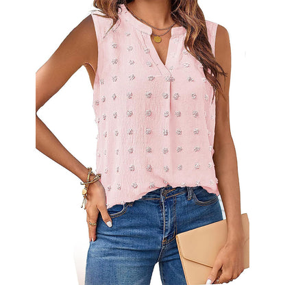 Jacquard V Neck Sleeveless Vest
