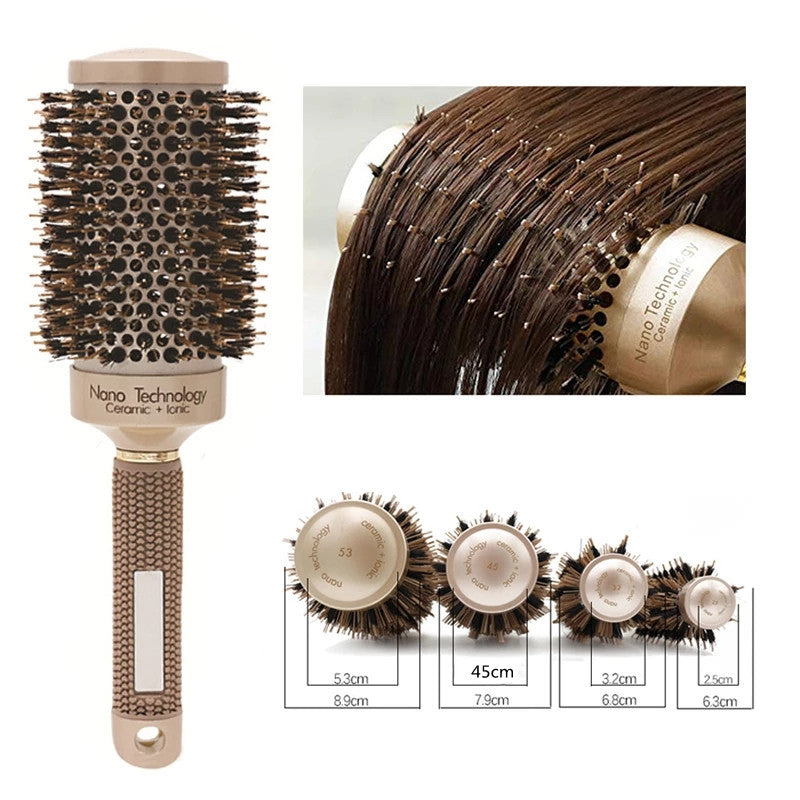 Nano Ceramic Ion Round Barrel Hairbrush