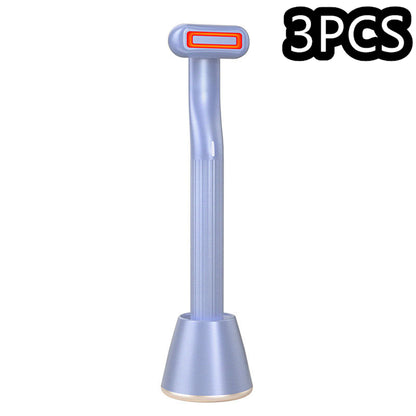 5-in-1 360° Rotary Eye & Face Massage Wand with Red LED & Warm Therapy