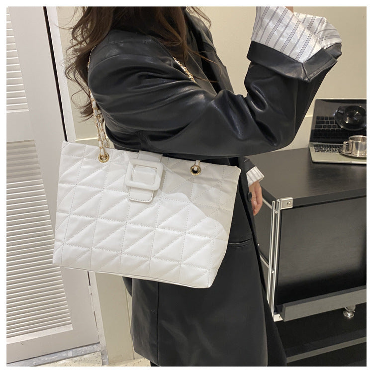 Chanel-Style Rhombus Chain Shoulder Bag