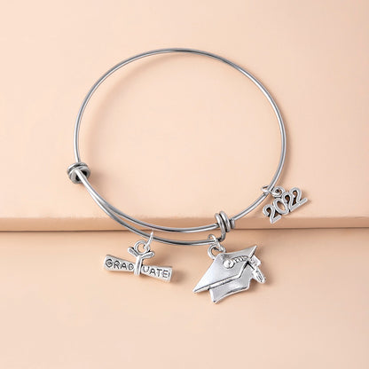 Graduation Cap Charm Bracelet