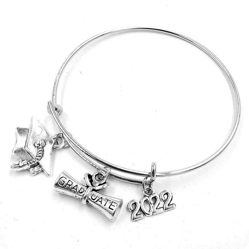 Graduation Cap Charm Bracelet