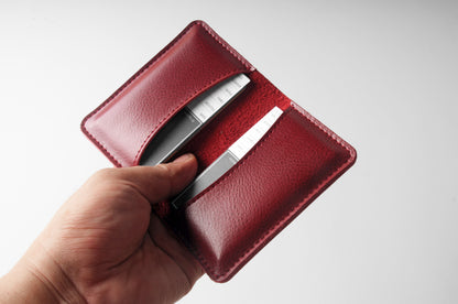 Leather Business Card Holder for Men & Women