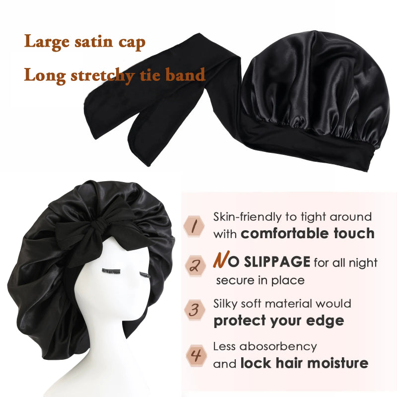 Silk Sleeping Bonnet for Women