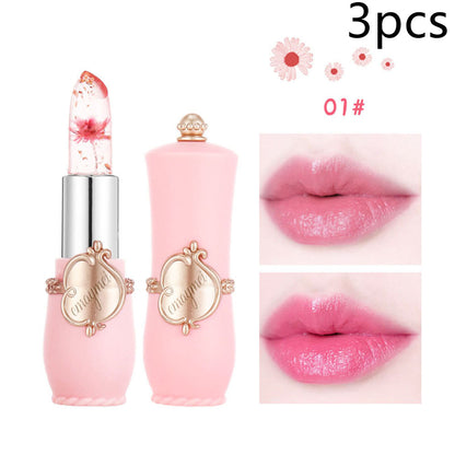 Moisturizing Color-Changing Lip Balm with Dried Flower