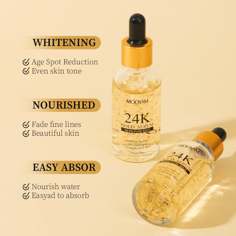 24K Gold Foil Vitamin E & Retinol Face Serum