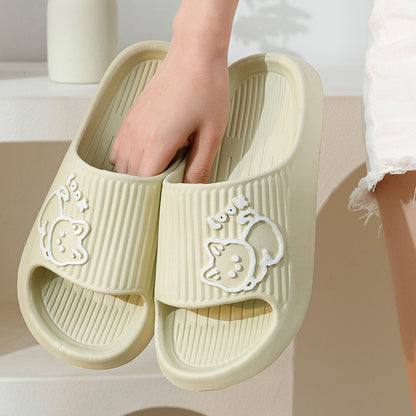 Cute Cat Platform Slippers for Women