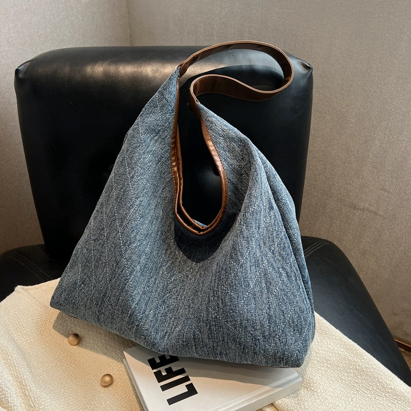 Denim Canvas Bucket Bag