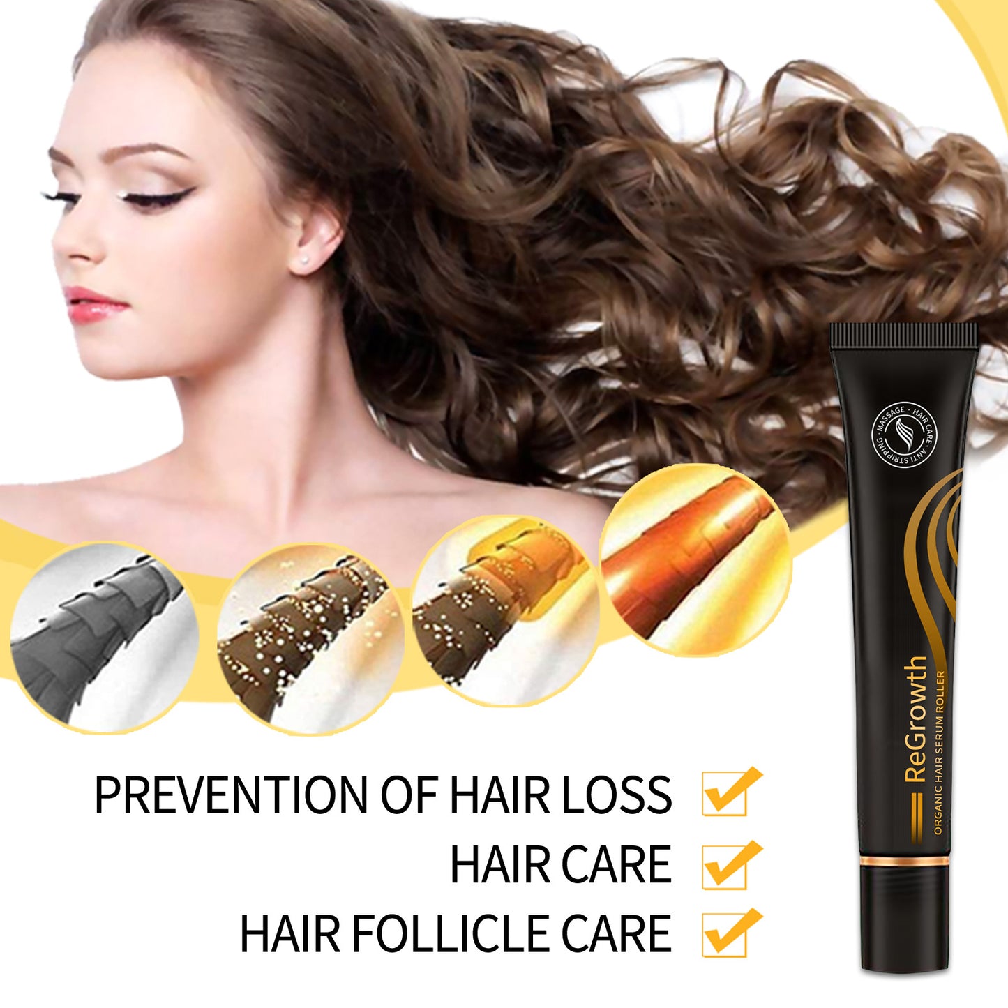 Organic Hair Regrowth Serum Roller Set