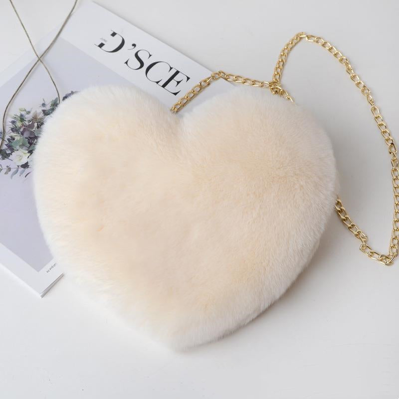 Love Plush Chain Shoulder Bag for Women