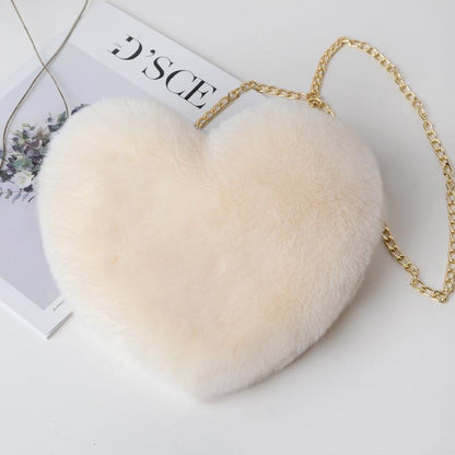 Love Plush Chain Shoulder Bag for Women