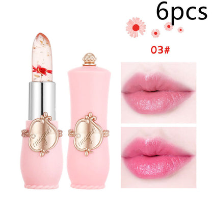 Moisturizing Color-Changing Lip Balm with Dried Flower