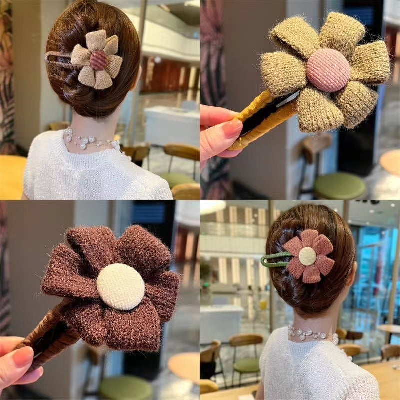 Large Cloth Flower Mori Hair Clip