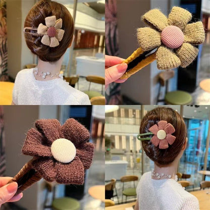 Large Cloth Flower Mori Hair Clip