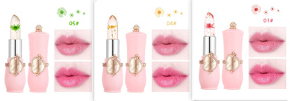 Moisturizing Color-Changing Lip Balm with Dried Flower
