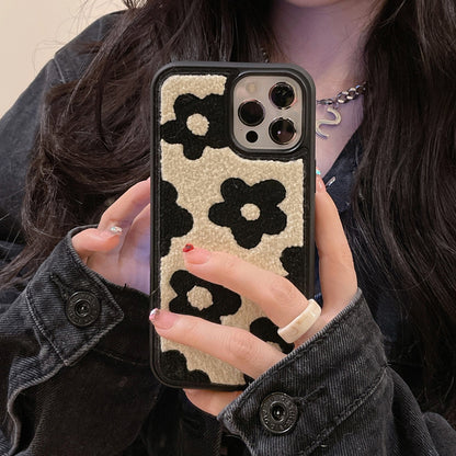 Plush Flower Phone Case for Autumn & Winter
